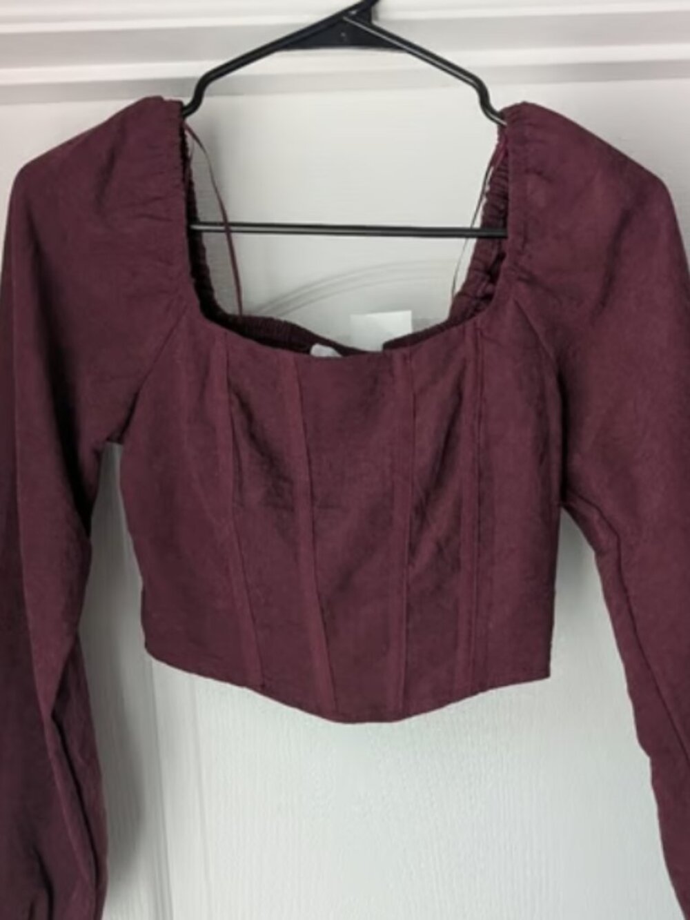 Kirious "Peasant/Renaissance Style" Crop Long Sleeve Blouse Size XS
